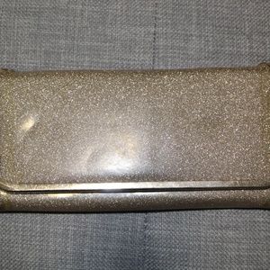 Gold sparkly wallet